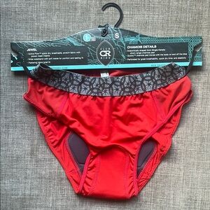 Club Ride Jewel Padded Cycling Underwear Red Small NWT